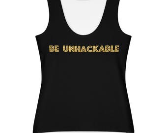 Damski bawełniany top bez rękawów Be Unhackable