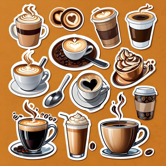 Printable Coffee Lover Stickers