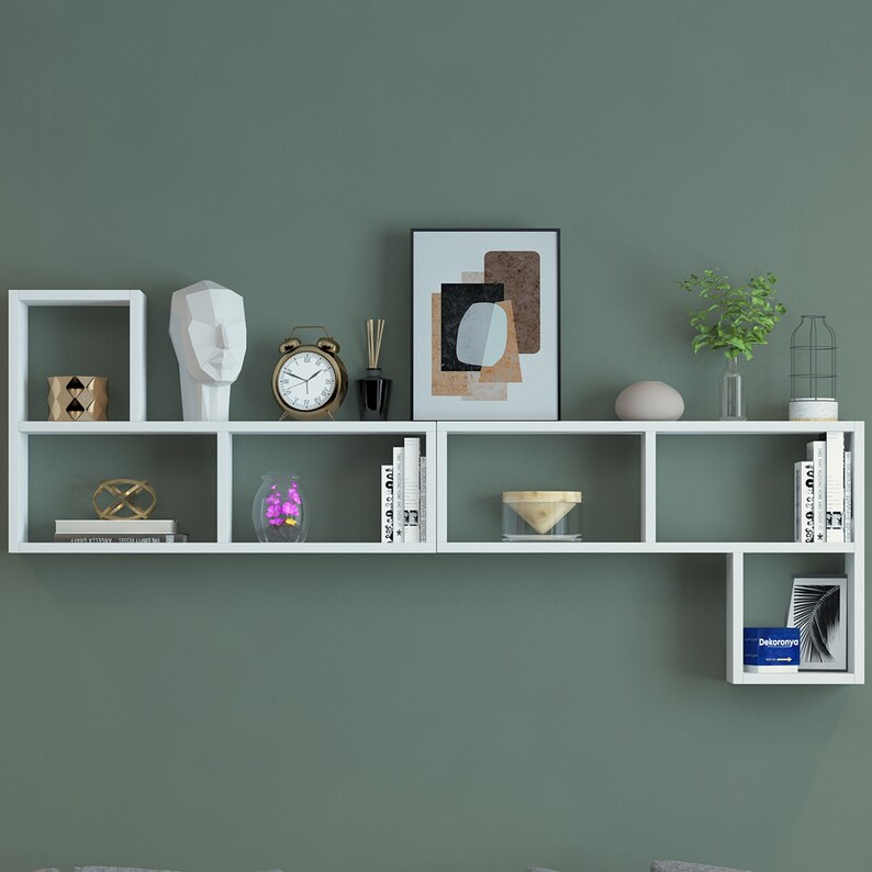 Lshaped Floating Shelf Versatile Design for Storage and Etsy