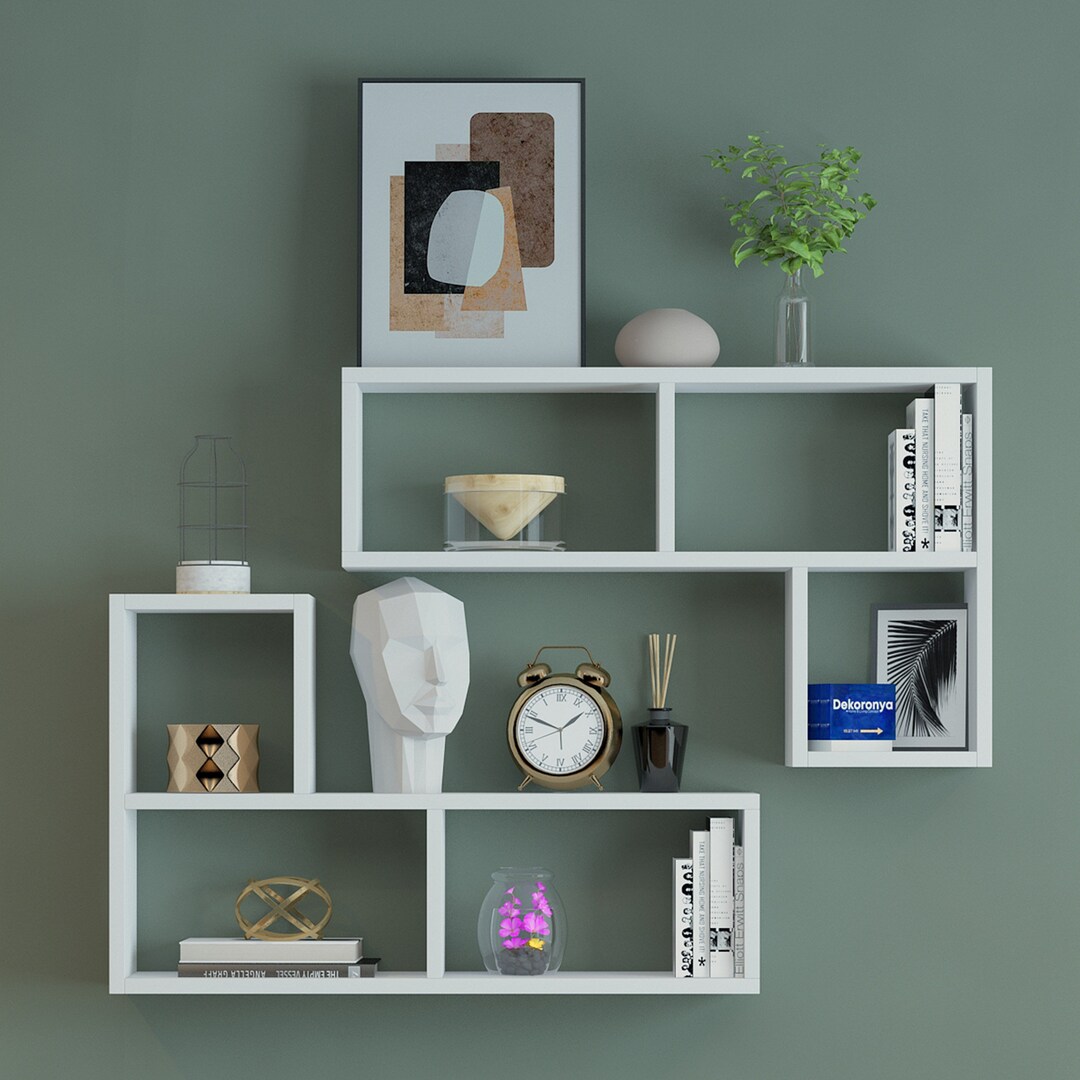 Lshaped Floating Shelf Versatile Design for Storage and Etsy
