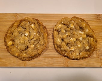 GIANT white chocolate CHUNK macadamia nut cookies