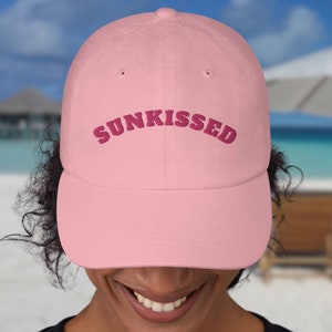 Sun Kissed Embroidered Trucker Hat: Beach Vacation Baseball Cap