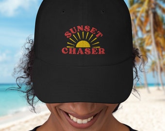 Cappello da papà ricamato Sunset Chaser - Cappellino da baseball per le vacanze al mare
