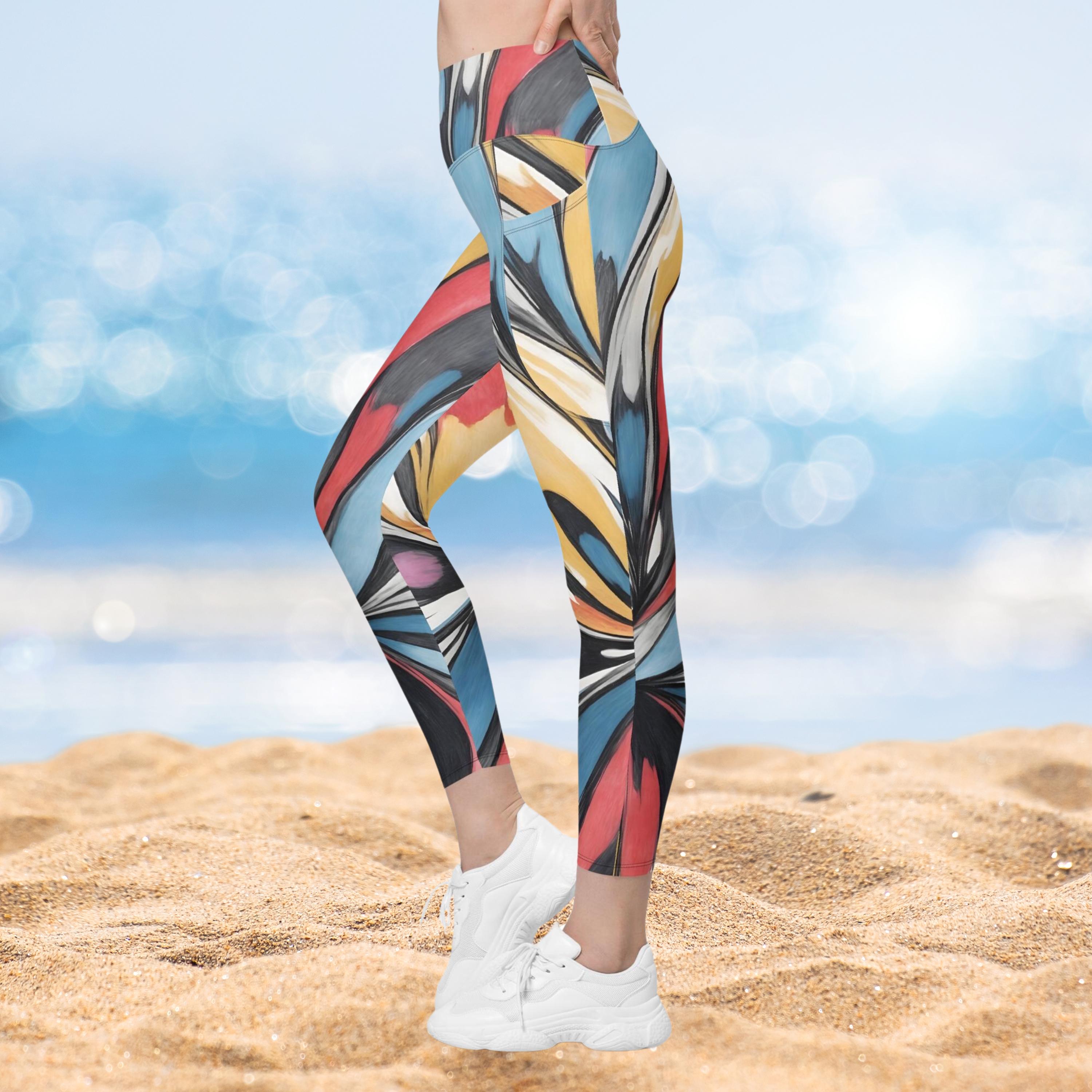 Circus Red Patterned Leggings Harlequin Garter Leggings Set