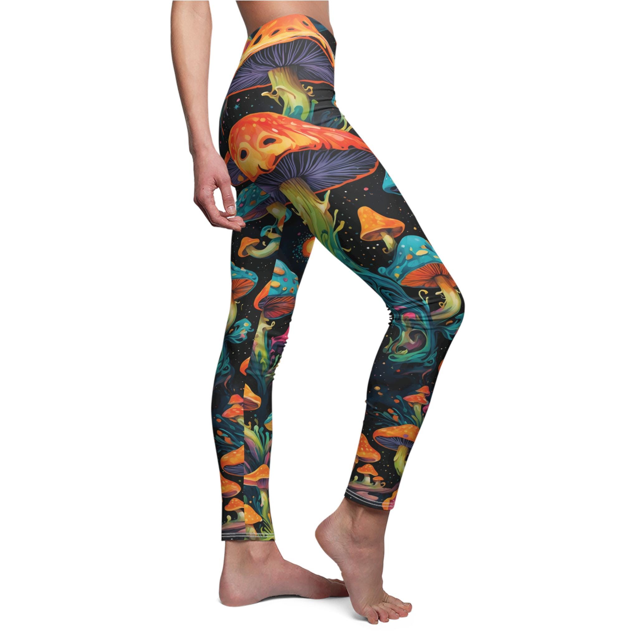 mushroom print leggings