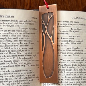 James Mattson Coppercraft etched copper bookmark - art nouveau pattern