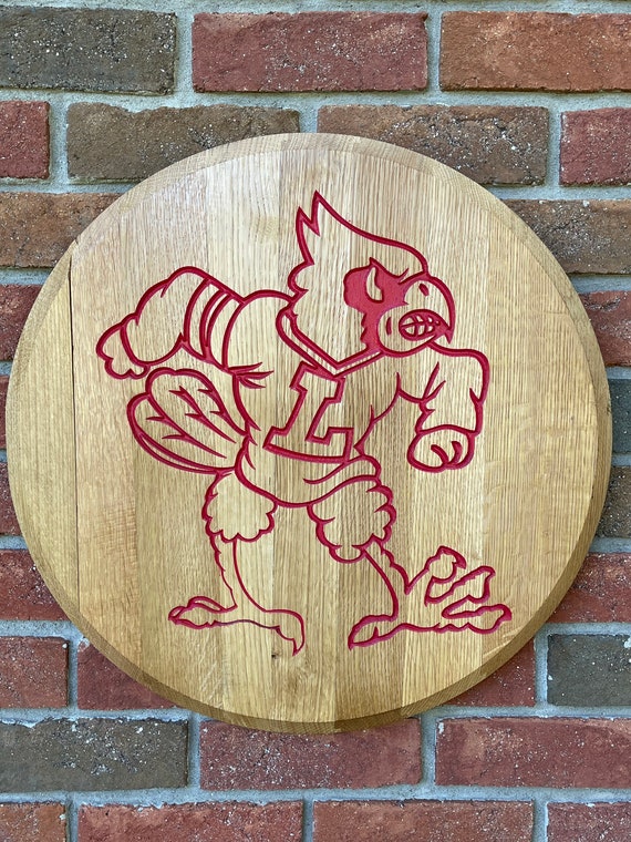 louisville cardinals metal sign