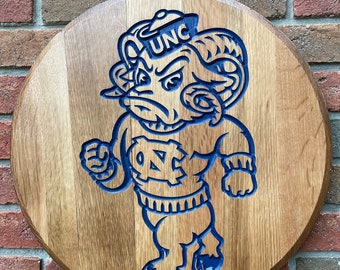 North Carolina Tarheels Barrel Head