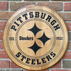 Pittsburgh Steelers Bourbon Barrel Head