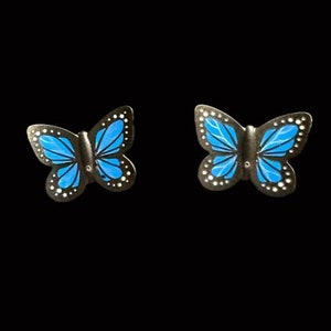 Butterfly Brick Stud Earrings