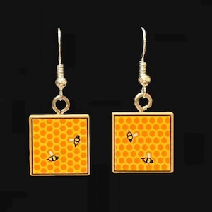 Honeycomb Brick Earrings