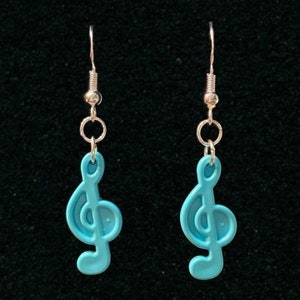 Treble Clef Brick Earrings