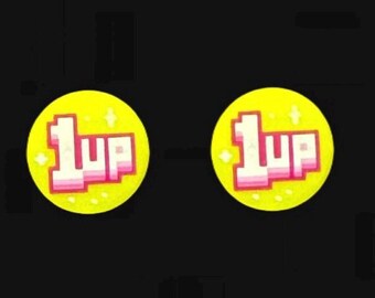 1UP Gaming Brick Stud Earrings