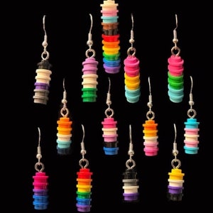 Pride Flag Brick Dangle Earrings