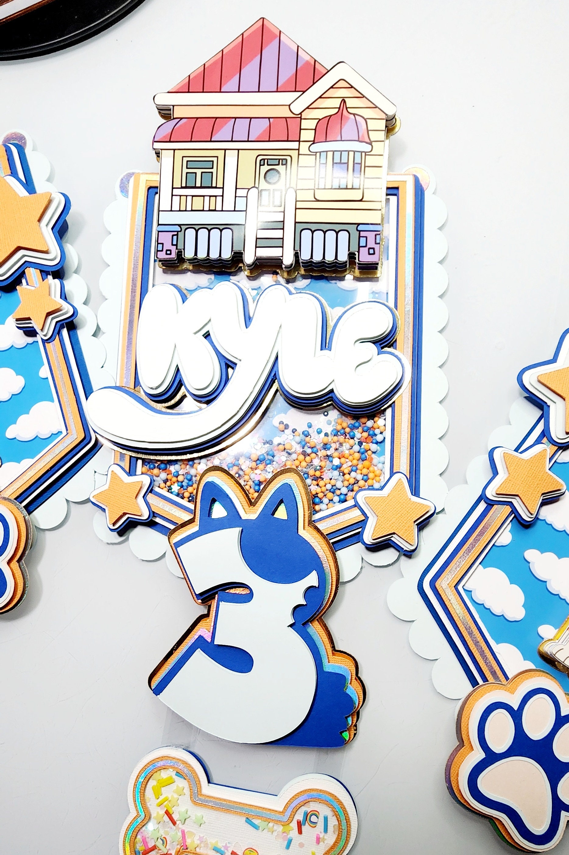 Deluxe Blue Dog Party Banner
