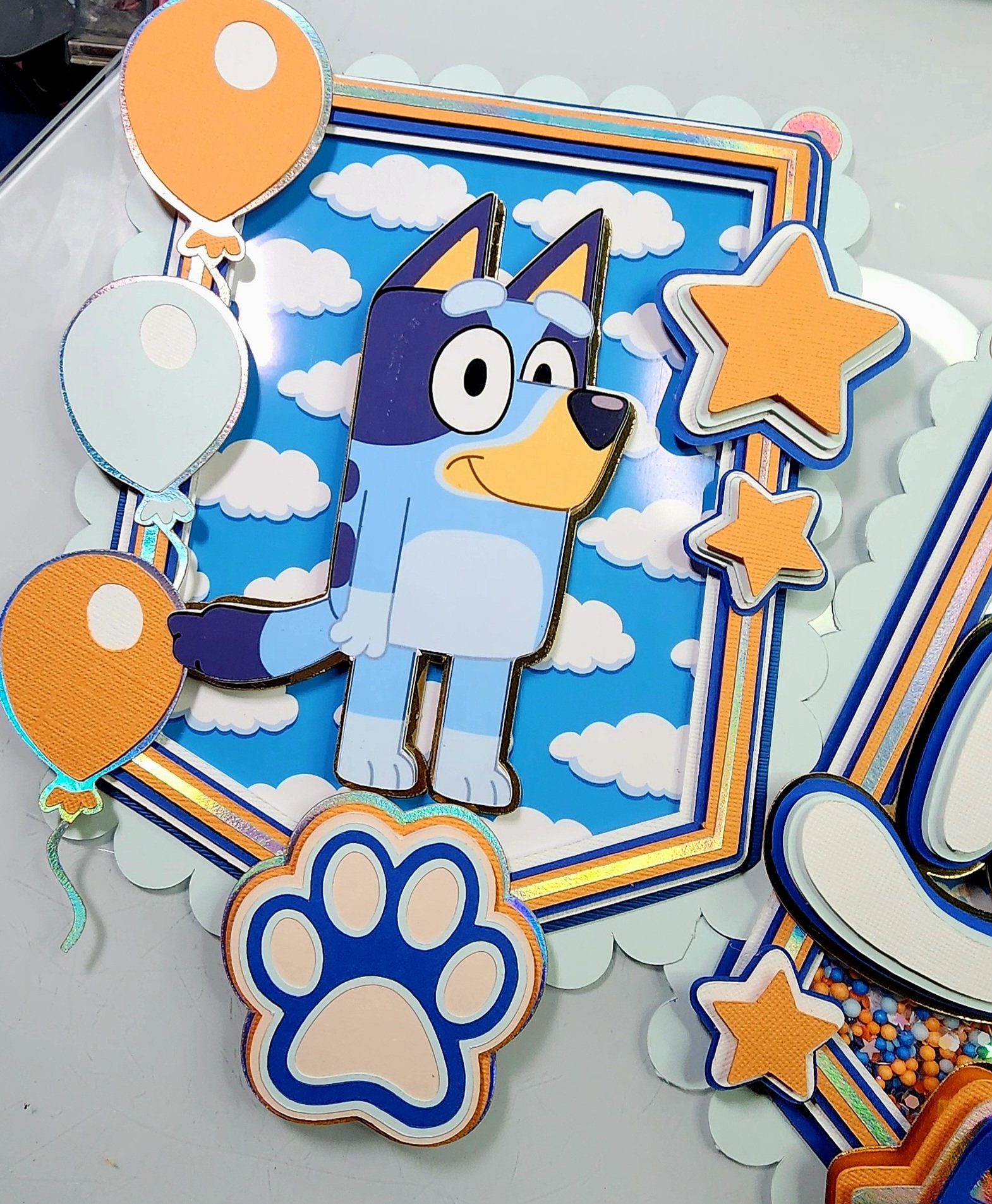 Deluxe Blue Dog Party Banner