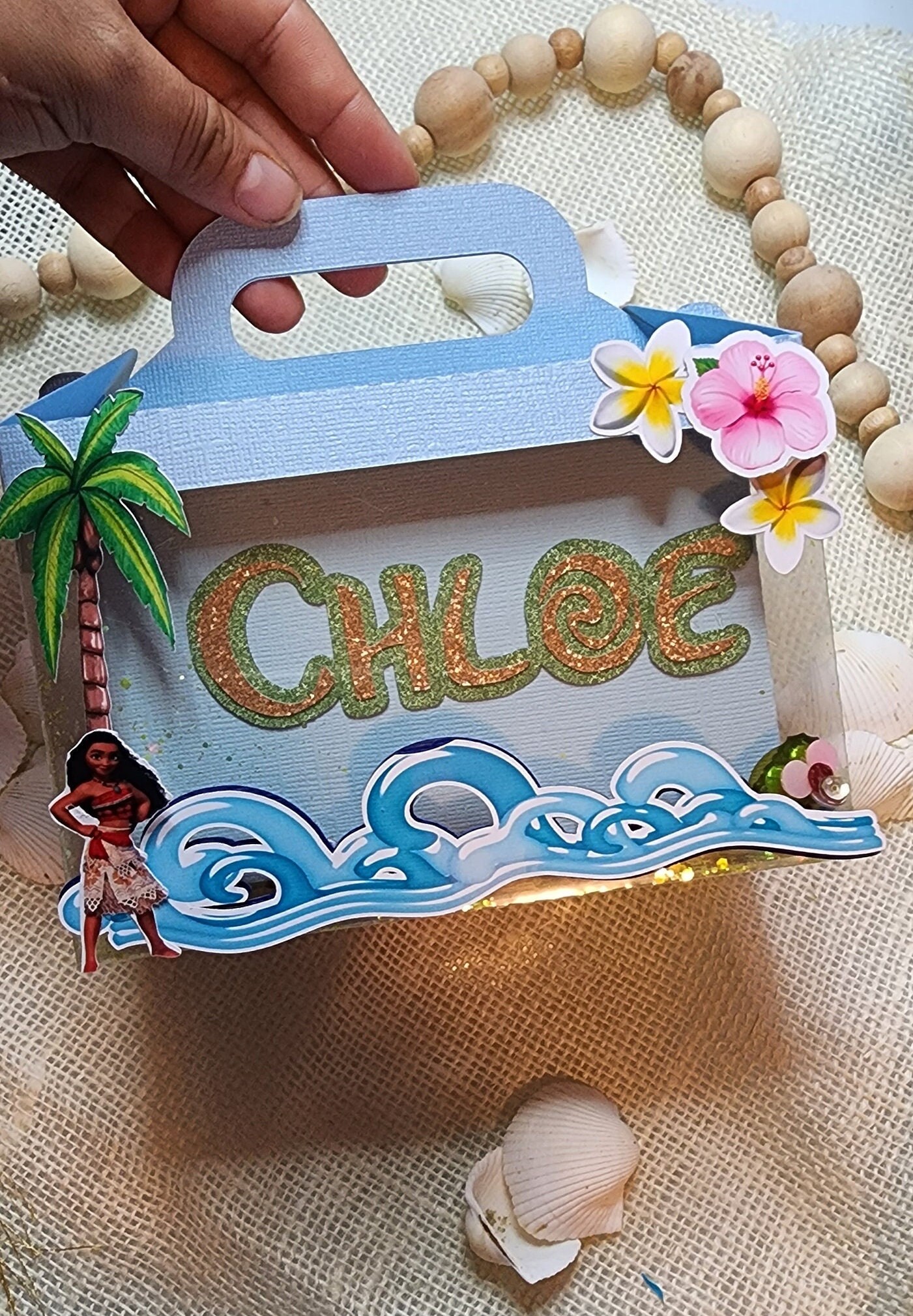 Maui Princess Favor Boxes, Aloha Princess Favor Box, Birthday Favor Box ...