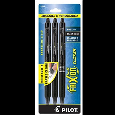 Frixion Pens by Pilot -For marking fabrics - erasable with heat from the  iron - Set of 3 pens, red black blue - bag making, quilting, sewing