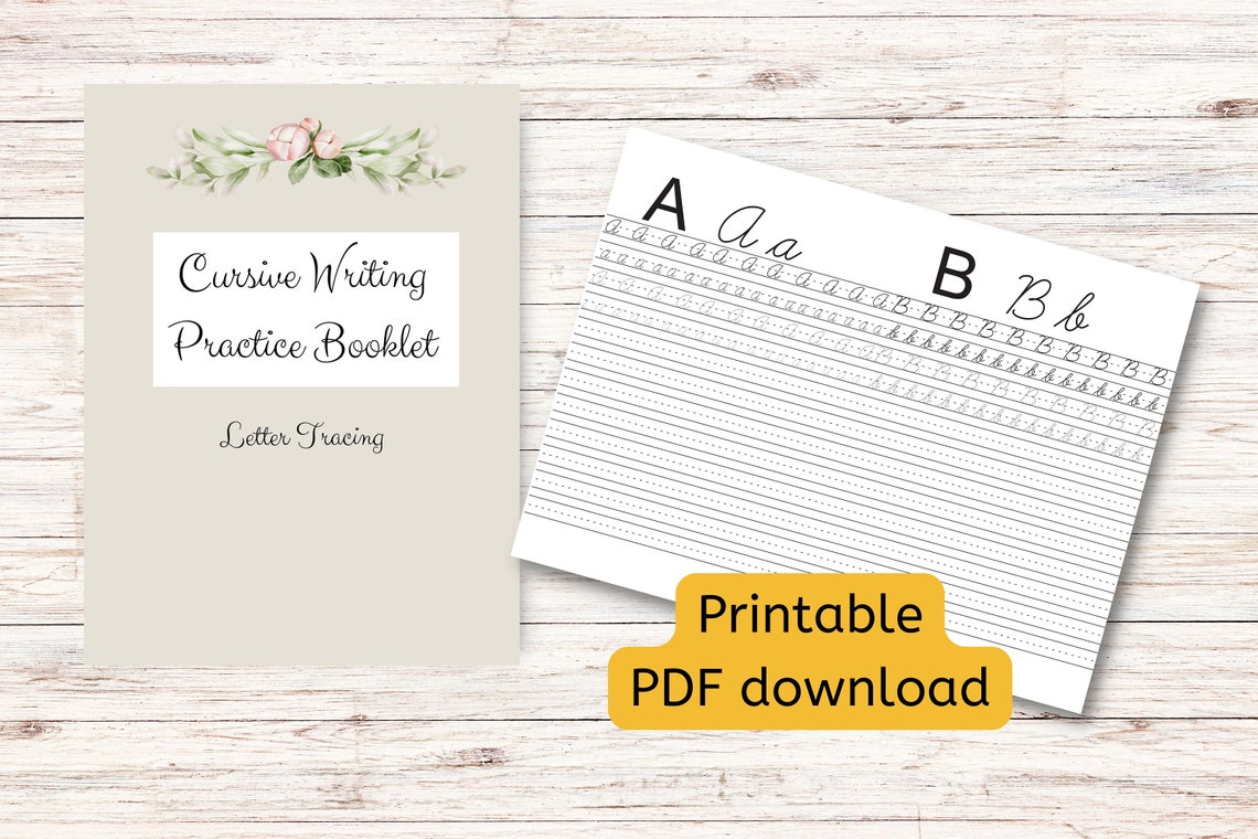 Cursive Writing Practice Printable PDF - Handwriting Practise -tracing ...