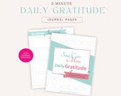 Gratitude Journal Printable Digital Download Mental Health Mindful Journaling Happiness Exercises 5 Minute Self Care Journal For Women