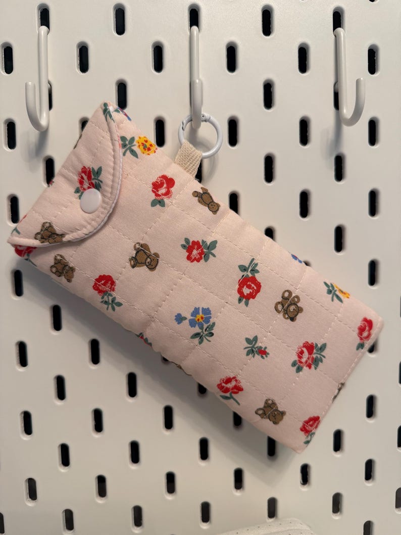 Estuche acolchado para gafas de sol / Estuche de tela para gafas / Estuche floral / 4