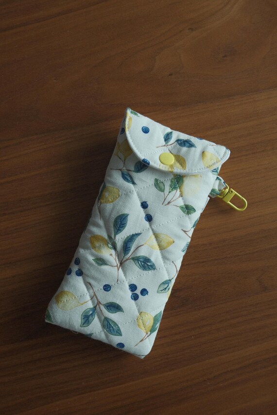 Quilted Sunglasses Case | Fabric Eyeglass Case | Floral Pouch |