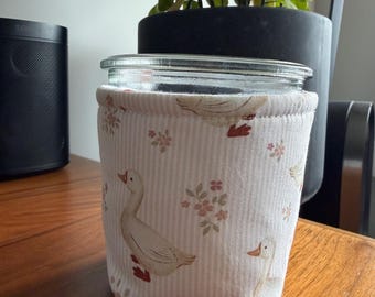 Funda/funda para tarro Weck / Bordada / Hecha a mano