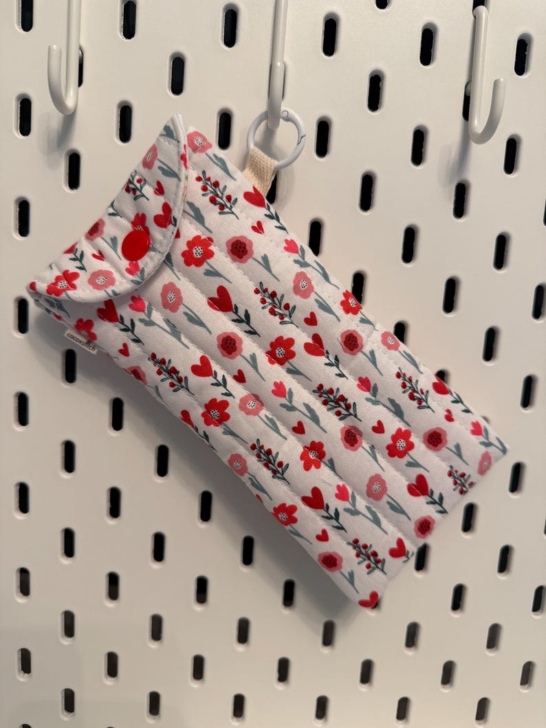 Estuche acolchado para gafas de sol / Estuche de tela para gafas / Estuche floral / 1