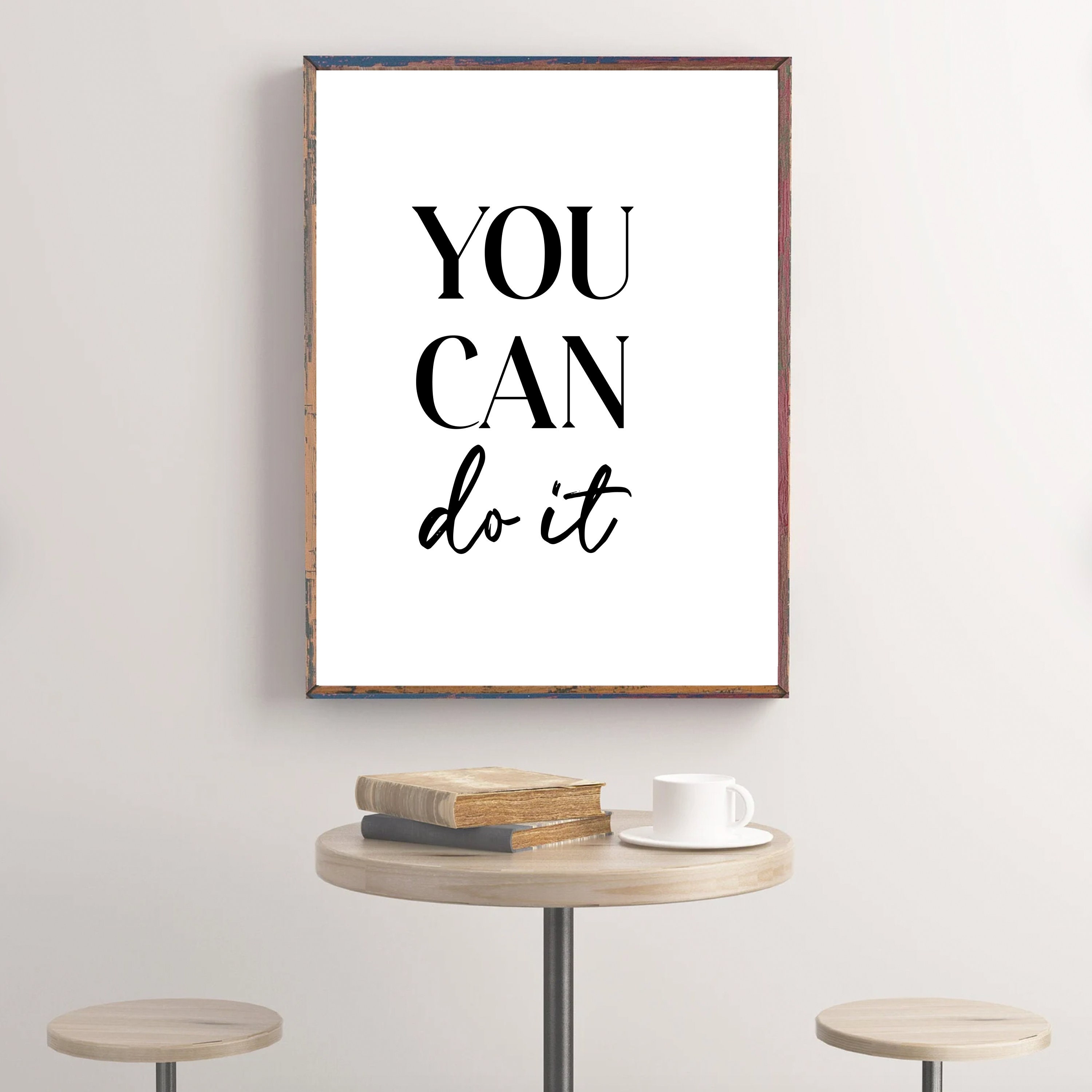 You Can Do It, Office Print, Office Wall Art, You Can Do It Print, You