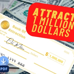 Abundance Checks 1 MILLION DOLLARS Law of Attraction, Magic, LOA, digital download