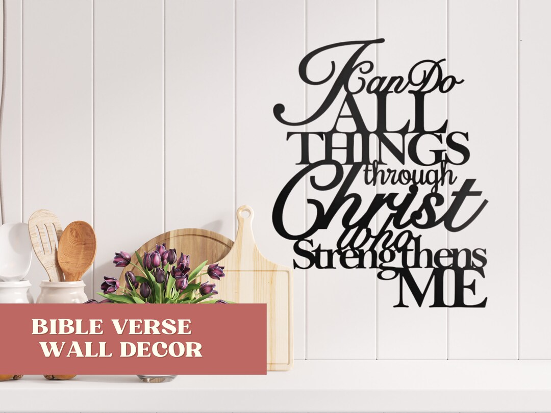 Rustic Christian Metal Wall Art Decor Bible Verse Wall Art Etsy