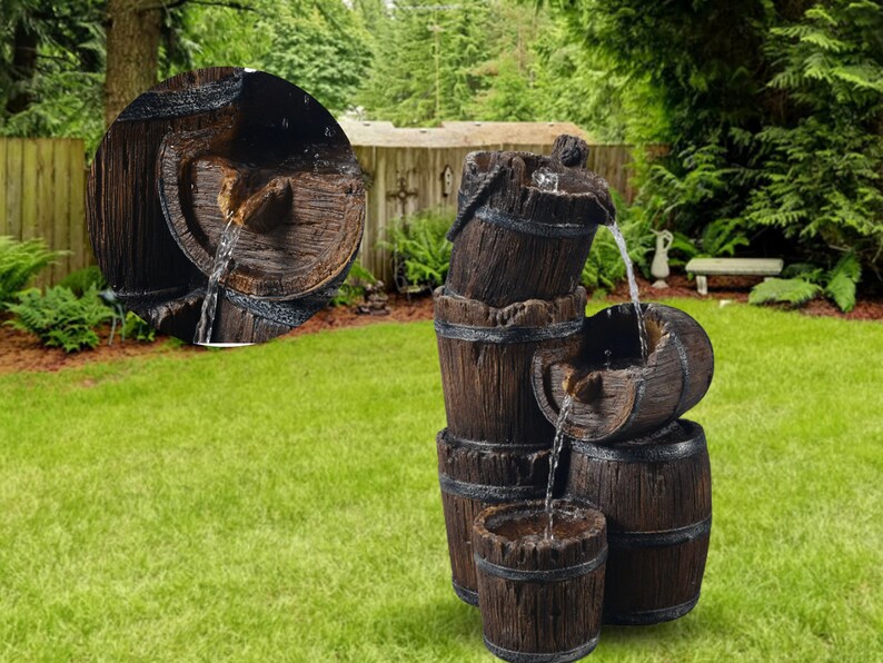 Three Tiered Floor Waterfall Fountain With Pump for Garden Etsy