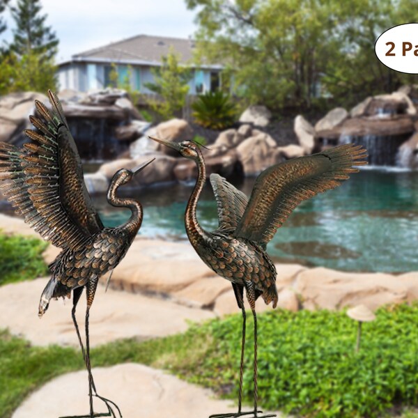 Metal Garden Statue Etsy