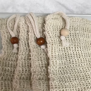 Sisal Soap Saver Pouch Bag, Eco Friendly, Reusable, Recyclable, Zero Waste, Plastic Free, Sustainable, Biodegradable
