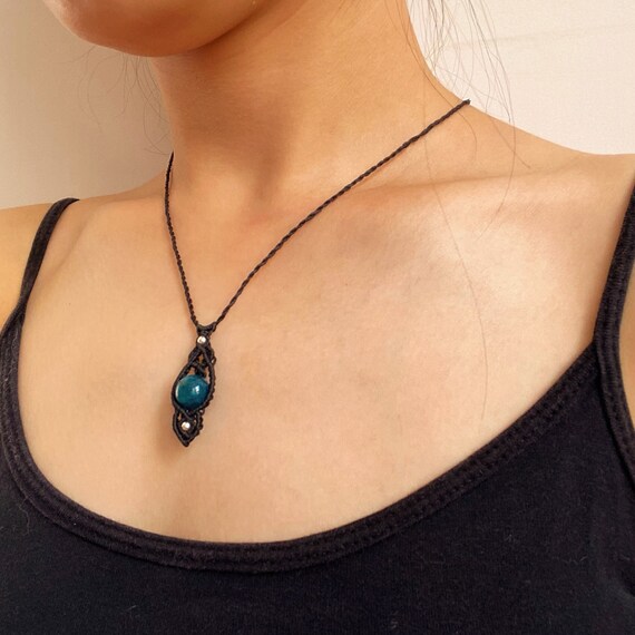 アパタイト　マクラメネックレス Nuonvzi アパタイト マクラメ ネックレス <1>| 調節可能なネックレス