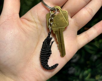 Boho Macrame Keychain| Handmade Shrimp Keychain | Gift for Her| Gift for him| Cute Keychain| Handbag Accessories|