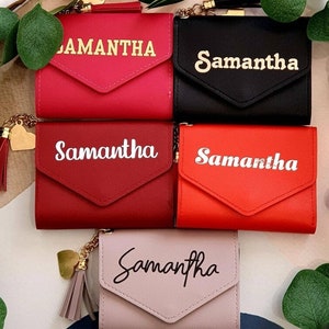 Personalise wallet, Female purse, Small Wallet for Women, Customised Bridesmaid gift