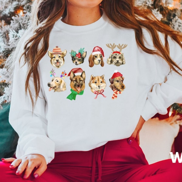 Christmas Dog Sweatshirt, Dog Owner Christmas Gift, Dog Christmas Sweatshirt, Women Christmas Sweater, Holiday Pullover, Christmas Crewneck