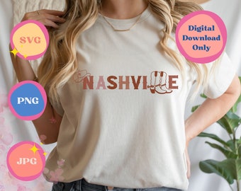 Nashville Boots Cowboy Hat Western SVG | PNG | JPG