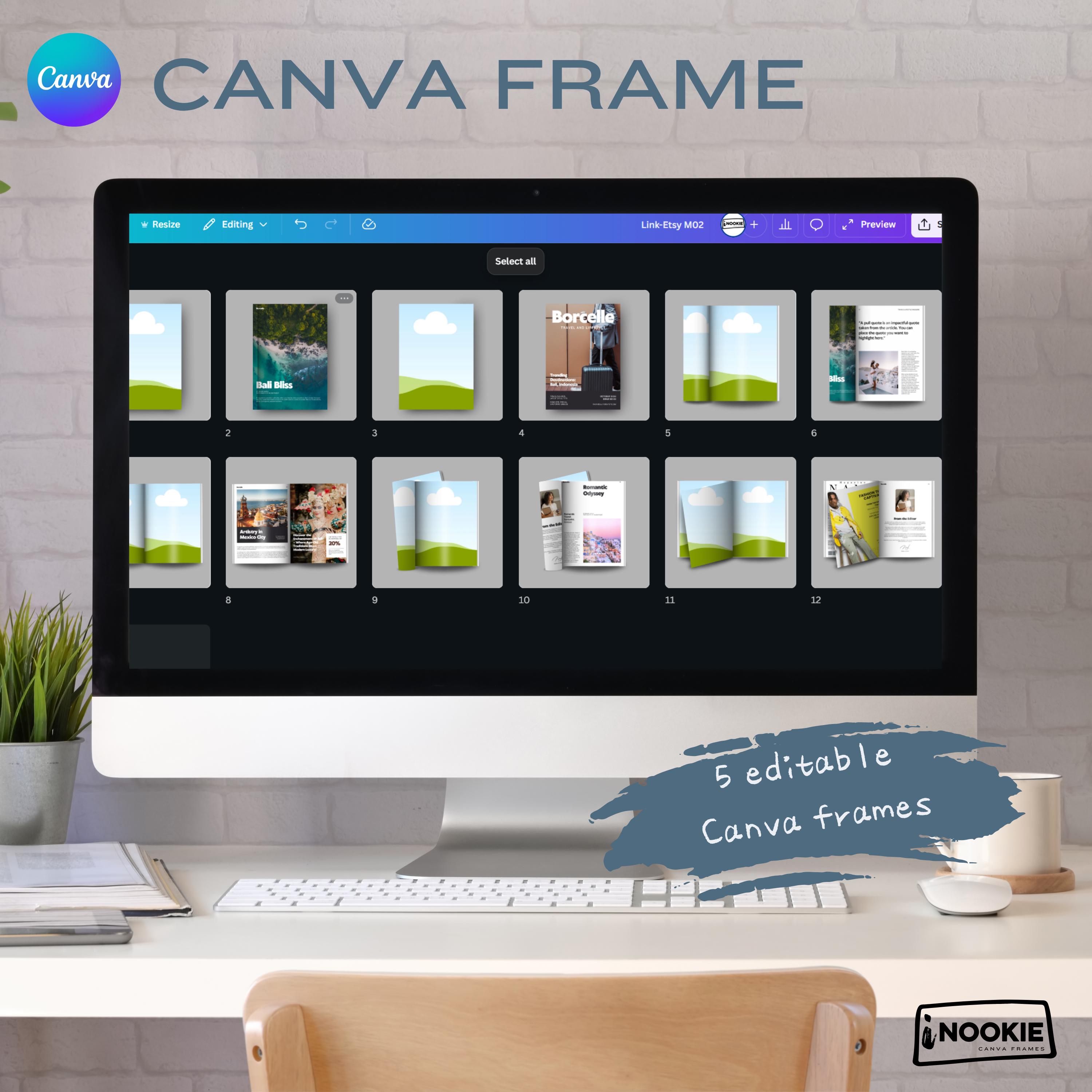 Minimalist Magazine Mockup Canva Template (PDF) - Etsy