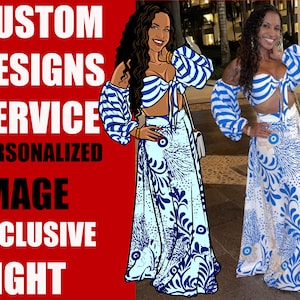 Servicio de diseño personalizado Servicio de diseño gráfico profesional personal Diseños personalizados expertos a pedido Retrato de personaje de dibujos animados Logotipo comercial