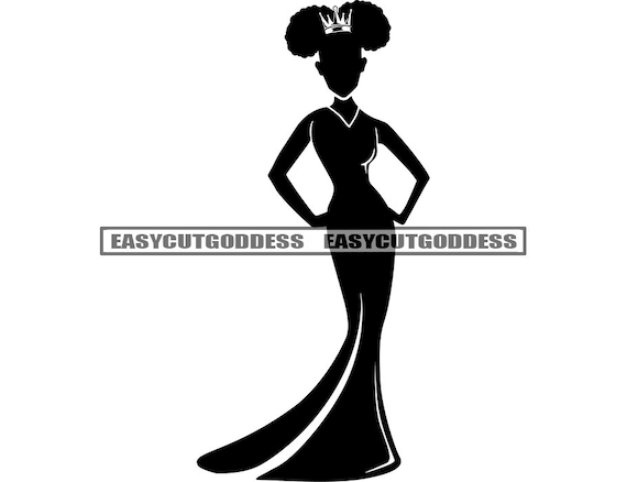white christmas dresses Fashion Clipart, Black woman evening gown, sisters, friends, Sublimati –  MUJKA CLIPARTS main image 1