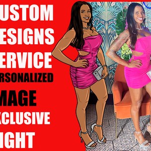 Revisión Servicio de diseño personalizado Servicio de diseño gráfico profesional Diseños personalizados expertos a pedido Retrato de personaje de dibujos animados Logotipo comercial