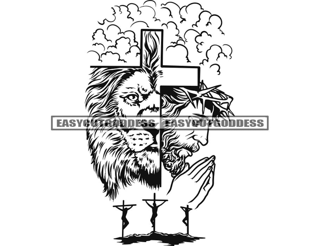 Jesus Christ Man Lion Face Jesus Cristo Christianity God Faith Sketch