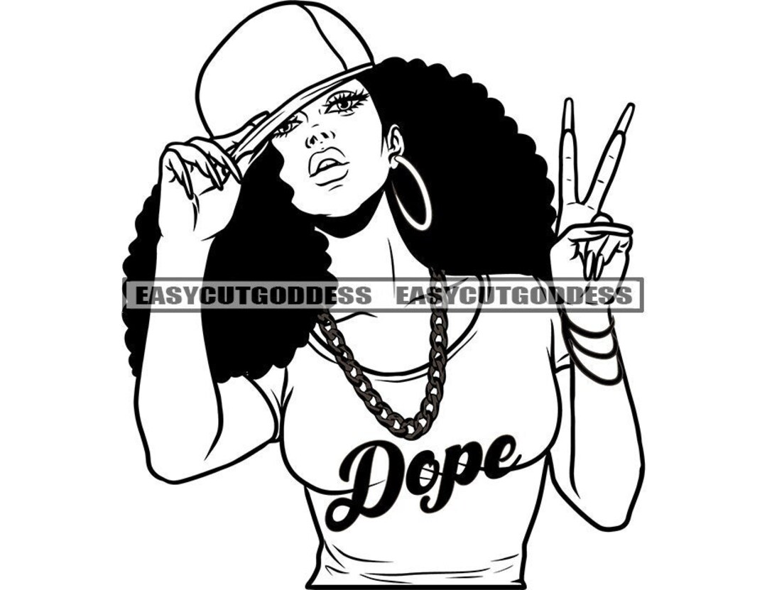 Melanin Dope Woman Afro Kinky Curly Hair Portrait Baseball Hat Etsy