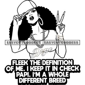 Fleek The Definition Of Me Sarcastic Savage Woman Quotes Quotation Phrase Sayings Message Citation SVG PNG JPG Vector Designs Cut Files