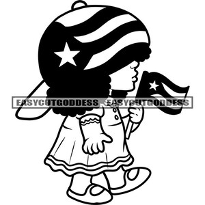 Cute Baby Girl Holding Puerto Rico Flag Boricua Puerto Rican San Juan Toddler Baseball Hat Cap Proud SVG PNG JPG Vector Designs Cut Files