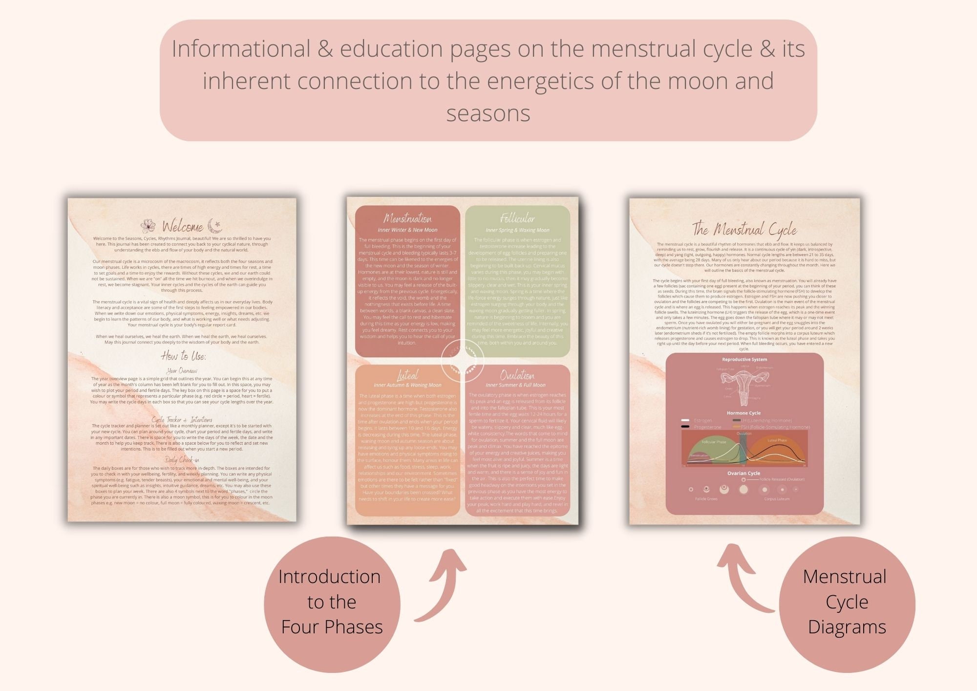 Menstrual Cycle Tracker Printable | Period Journal (A4, A5, US Letter ...