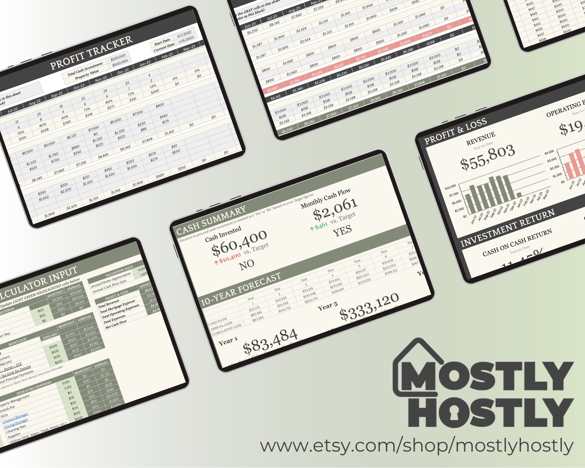 Airbnb Host Calculator for Google Sheets Shortterm Rental Etsy