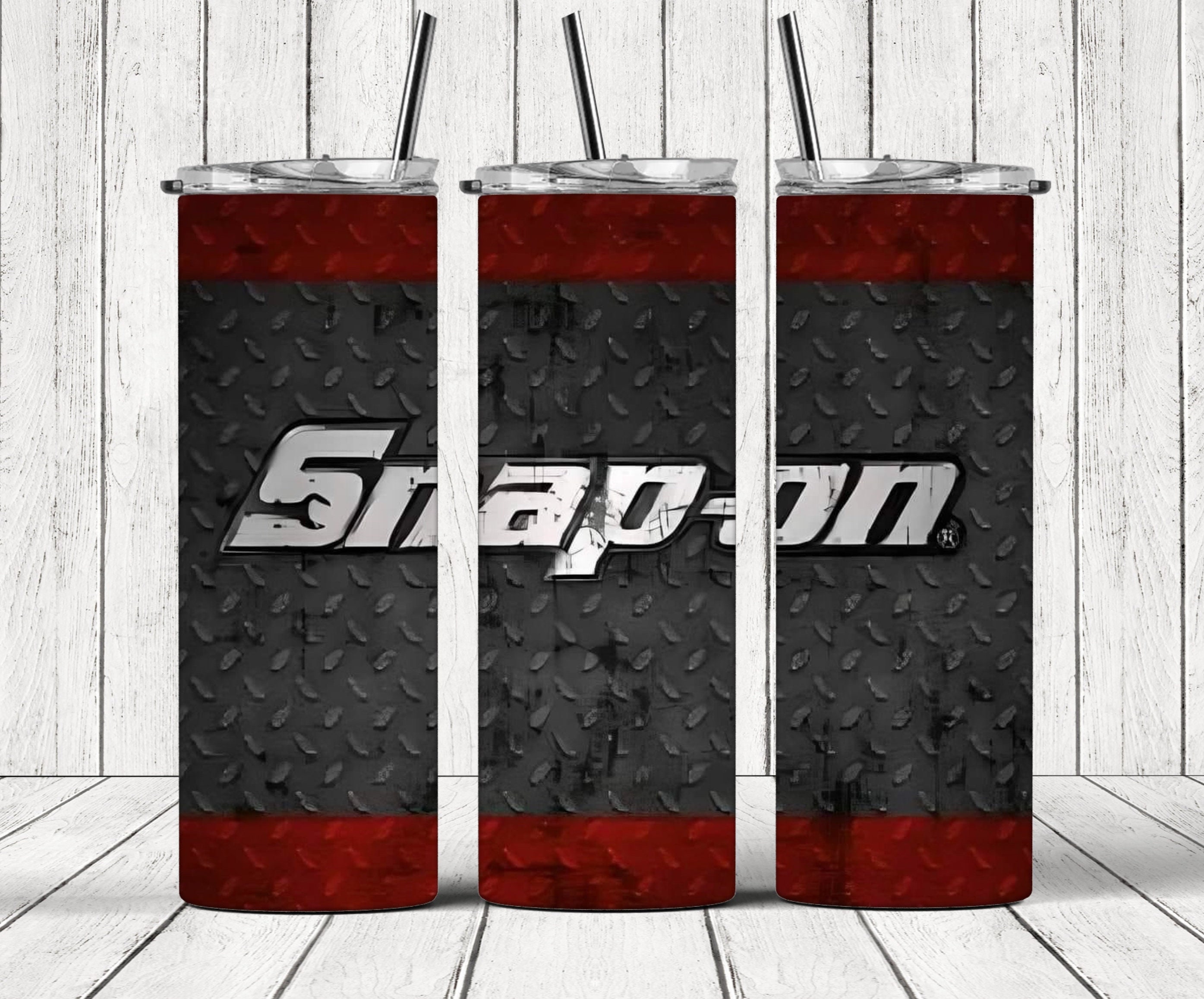 Mens Tool Tumbler 20 Oz With Straw Snap on Tools 4 in 1 Can Etsy